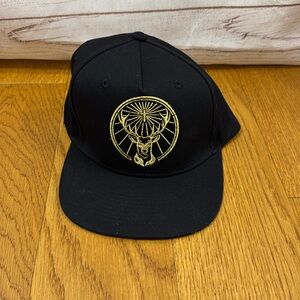 Jagermeister Black Baseball Hat  with gold symbol Snap Back NWOT